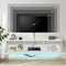 Floating TV Stand on the Wall with LED Lights Media Console TV Unit for Living Room Bedroom Modern Entertainment Center for TVs Up to 63"